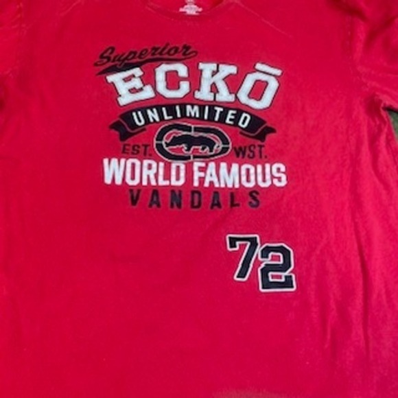 Ecko Unltd Mens Red World Famous Vandals Graphic T-Shirt Size 2XL Big & Tall - Picture 3 of 7